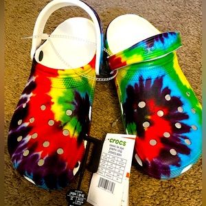 Crocs tie dye brand new